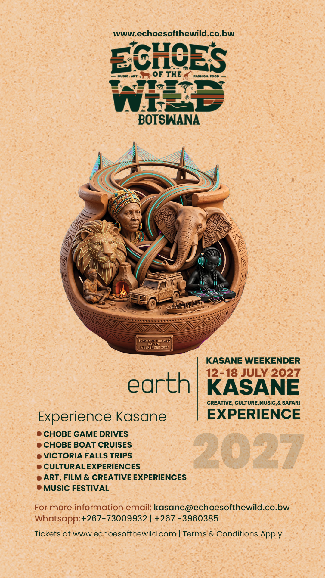 Earth Kasane Weekender 2027 campaign artwork